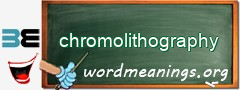 WordMeaning blackboard for chromolithography